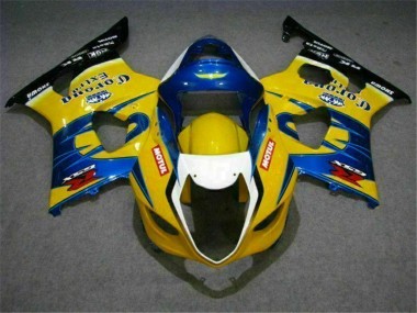 Jaune Bleu 03-04 Suzuki GSXR 1000 Carénage Moto